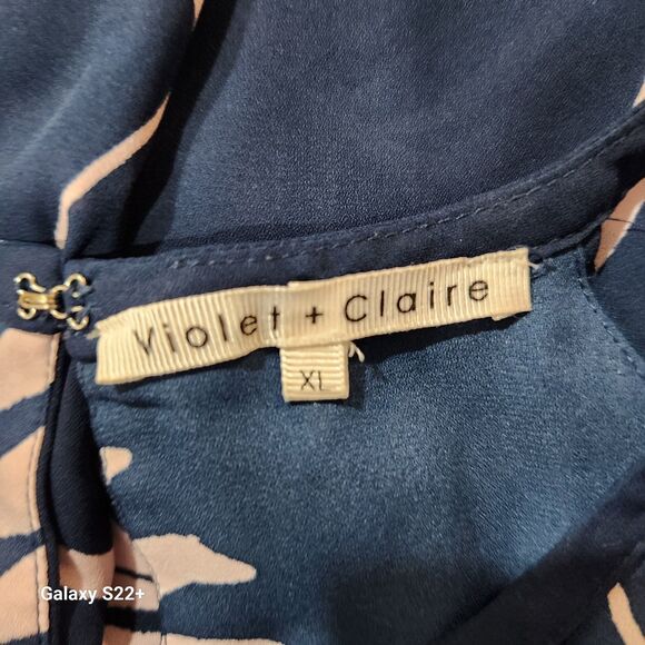 Violet Claire Tunic Blouse Womens SZ XL Tropical Resort Vacation Island Beach - Picture 2 of 4